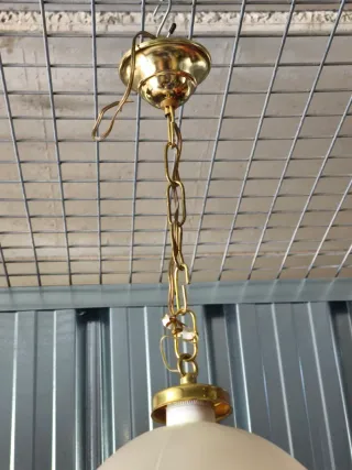 Lámpara de techo vintage cristal opalino