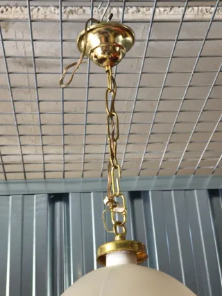 Lámpara de techo vintage cristal opalino