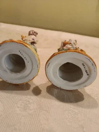 Coppie di statuine vintage in ceramica