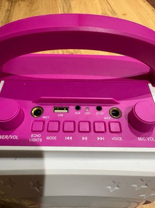 Altavoz Rockola infantil con 2 micrófonos