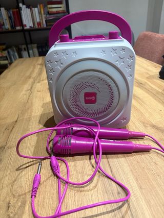 Altavoz Rockola infantil con 2 micrófonos