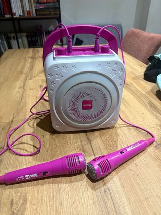 Altavoz Rockola infantil con 2 micrófonos
