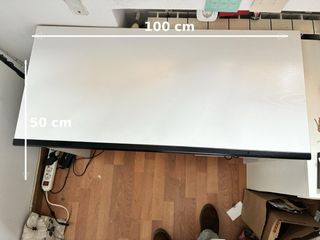 Escritorio blanco con cajonera - 100x50x75 cm