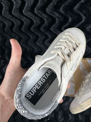 Zapatillas Golden Goose Super-Star Blanco y Plata