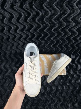Zapatillas Golden Goose Super-Star Blanco y Plata