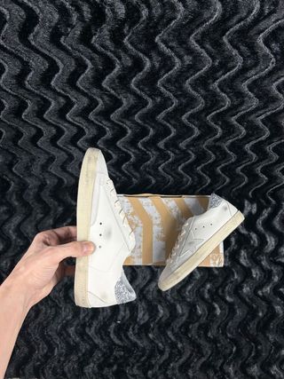 Zapatillas Golden Goose Super-Star Blanco y Plata