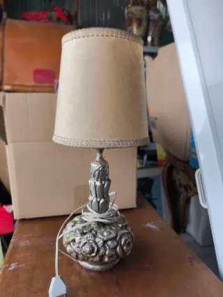 Lámpara de mesa estaño años 40