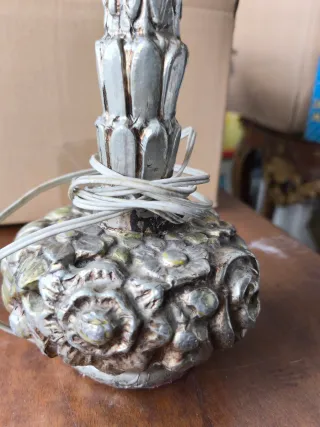 Lámpara de mesa estaño años 40