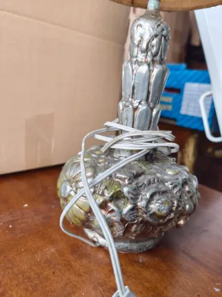 Lámpara de mesa estaño años 40