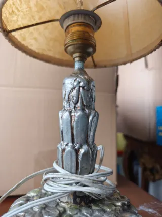 Lámpara de mesa estaño años 40