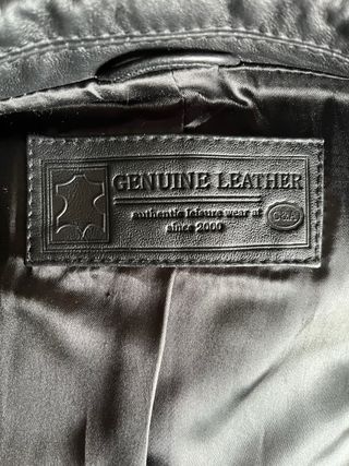 Chaqueta de cuero unisex negra