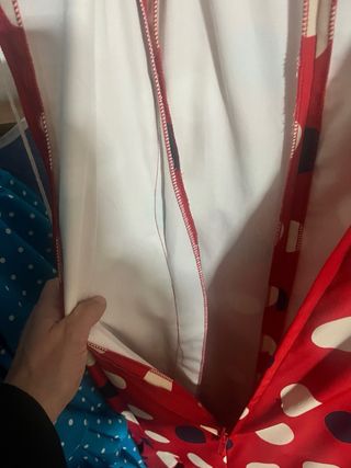 Traje Flamenca Rojo Lunares Blanco hecho a mano