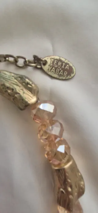 Collar TERIA YABAR oro y rosa