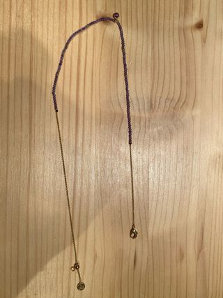 Collar acabafo en oro 18k Amatista Circonita