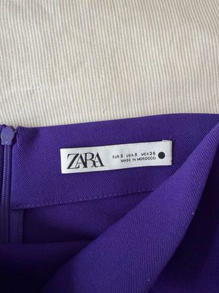 Falda Zara Talla S Morada