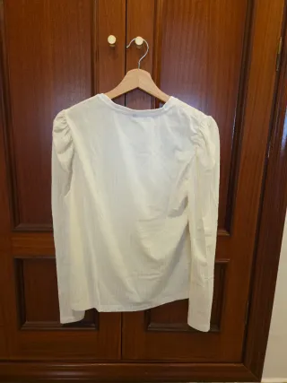 Camiseta blanca manga larga