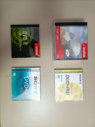 DVD-R y DVD+RW Imation y Sony