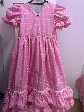 Vestido de flamenca niña lunares  Talla 4