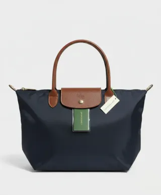 Bolso Longcham Azul Marrón Plegable