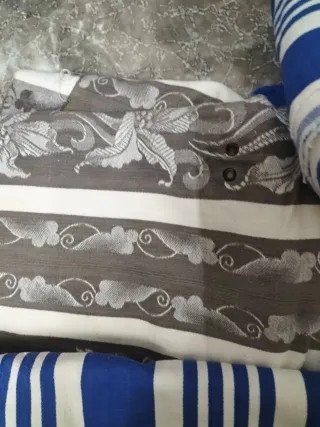 4 retales antiguos tela colchón tela antigua