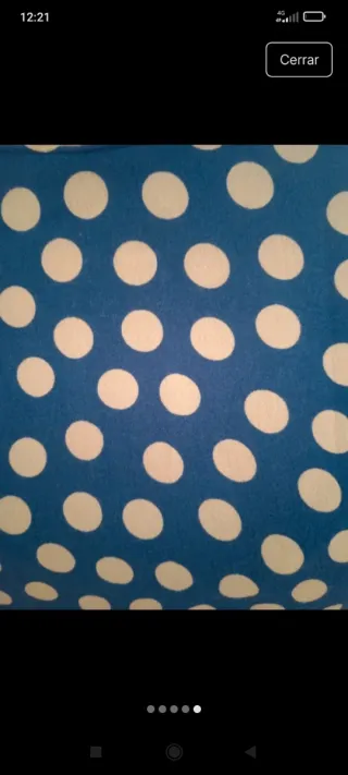 Vestido azul lunares manga larga