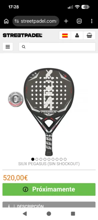 Pala Siux Pegasus a estrenar