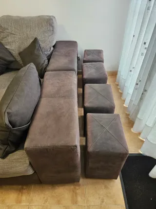 Sofá Chaise Longue Gris