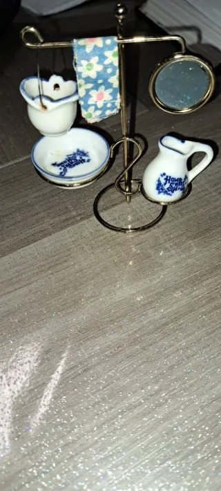 Set miniatura bagno ceramica