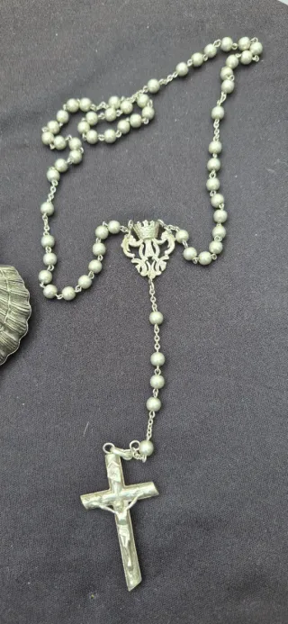 Rosario de Plata con Cruz