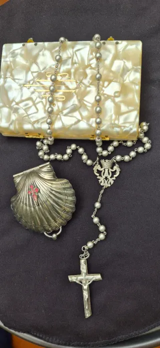 Rosario de Plata con Cruz