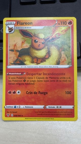 Carta Pokémon Flareon Fase 1