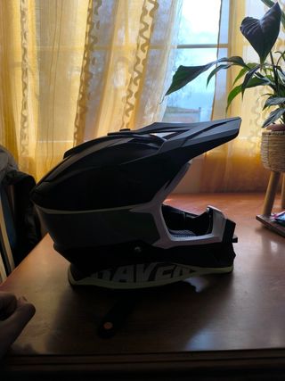 Casco Motocross Raven Negro y Amarillo