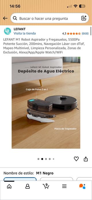 Robot Aspiradora Lefant M1