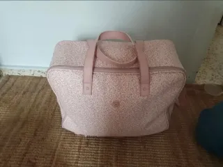 Maleta Pasito a Pasito floral rosa