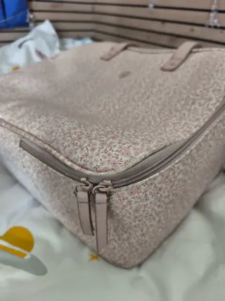 Maleta Pasito a Pasito floral rosa