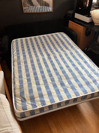 Sofá Cama Tela Negro y Beige