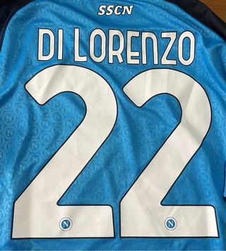 Maglia Home Napoli Match Issued Tg L Di Lorenzo 22