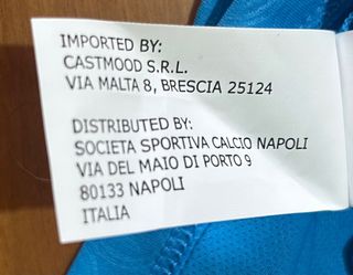 Maglia Home Napoli Match Issued Tg L Di Lorenzo 22