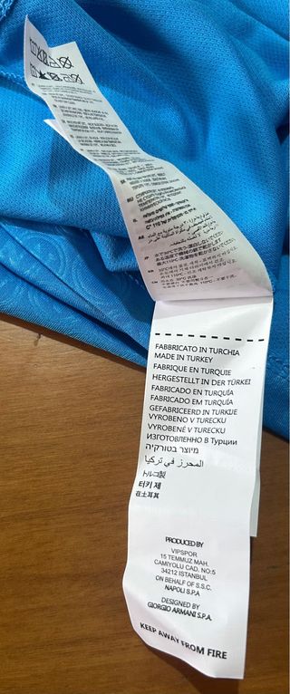 Maglia Home Napoli Match Issued Tg L Di Lorenzo 22