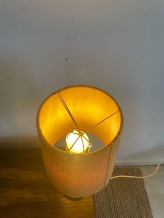 Lámpara Danesa Vintage Madera y Latón