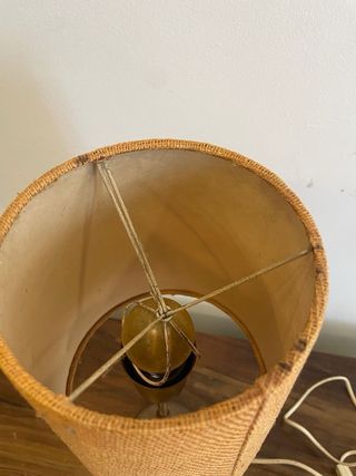 Lámpara Danesa Vintage Madera y Latón