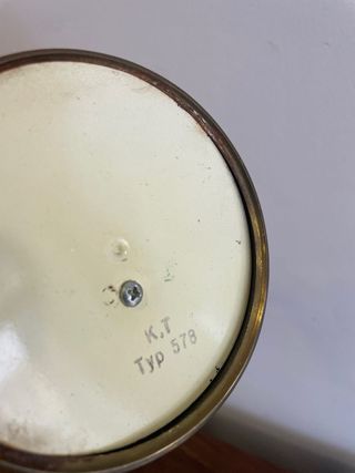 Lámpara Danesa Vintage Madera y Latón