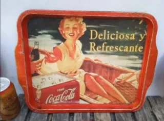 Vassoio e altri pezzi collezione vintage Coca Cola