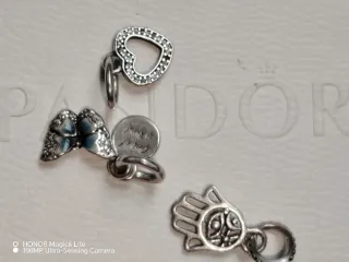3 Charm Pandora Argento 925