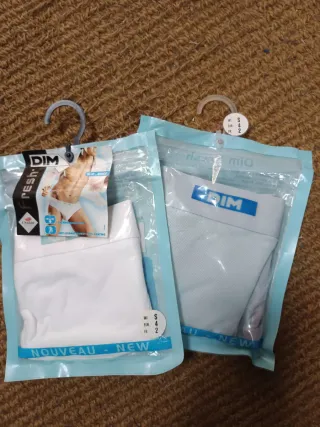 DIM Slips Talla S Blanco y Gris