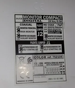 Videoportero Auta mod 752105