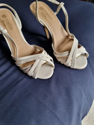 Sandalias Blanco Shoes tacón alto blancas