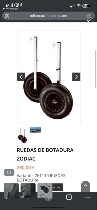 Ruedas de botadura Zodiac