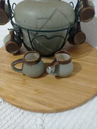 Juego de licorera con 6 chupitos