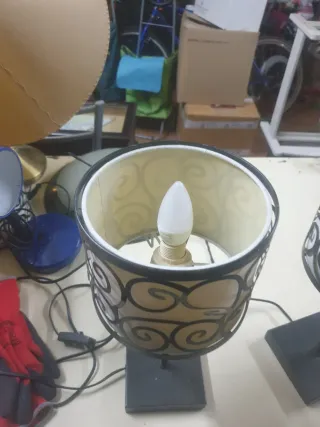 Lámpara de techo tela y metal